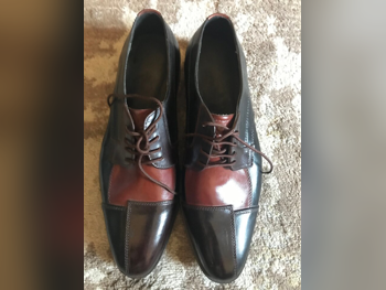 أحذية جلد اصلي  بنى مقاس 41  ايطاليا  رجالي