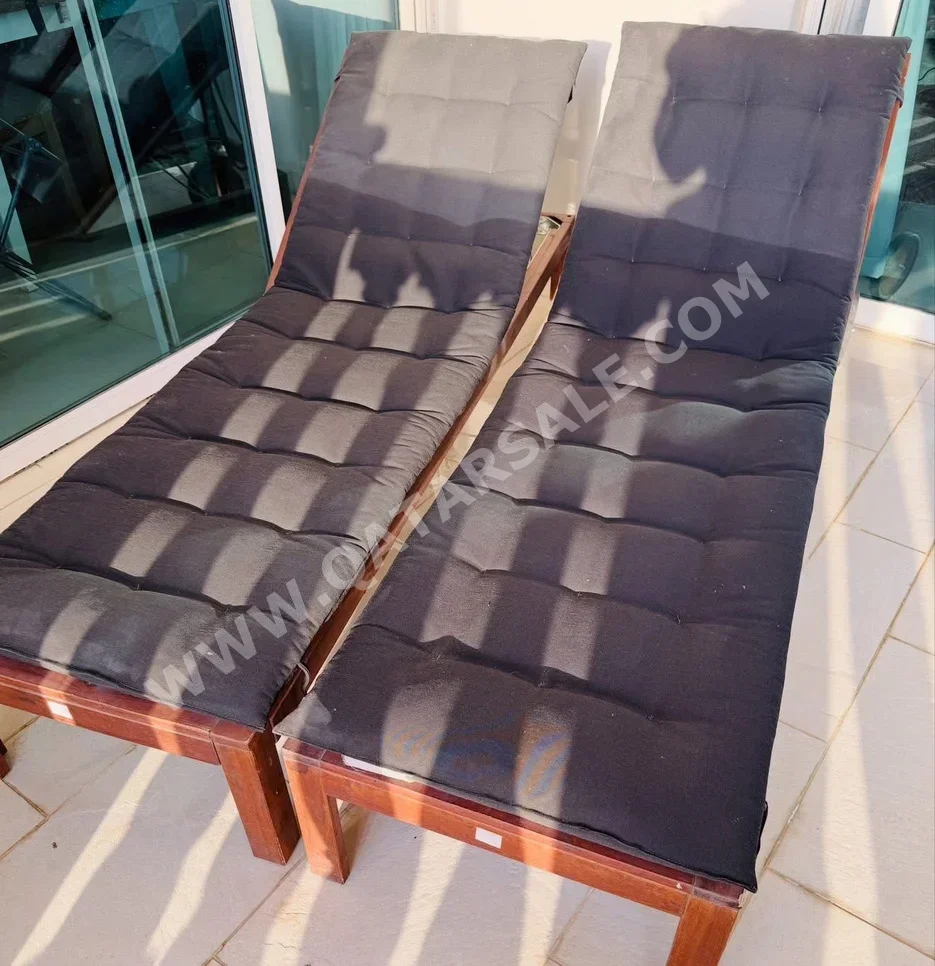 أثاث اخارجي - أسود ايكيا -عدد المقاعد 2