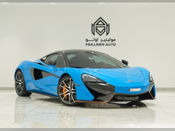 ماكلارين 570 اس 2017 اوتوماتيك 14,500 كم 8 سلندر دفع خلفي كوبيه \ سبورت ازرق تحت الضمان
