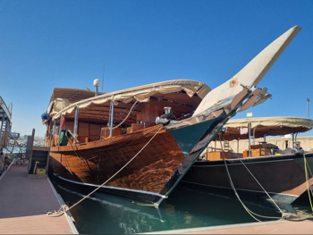Wooden Boat Sanbuk Length 75 ft  Brown