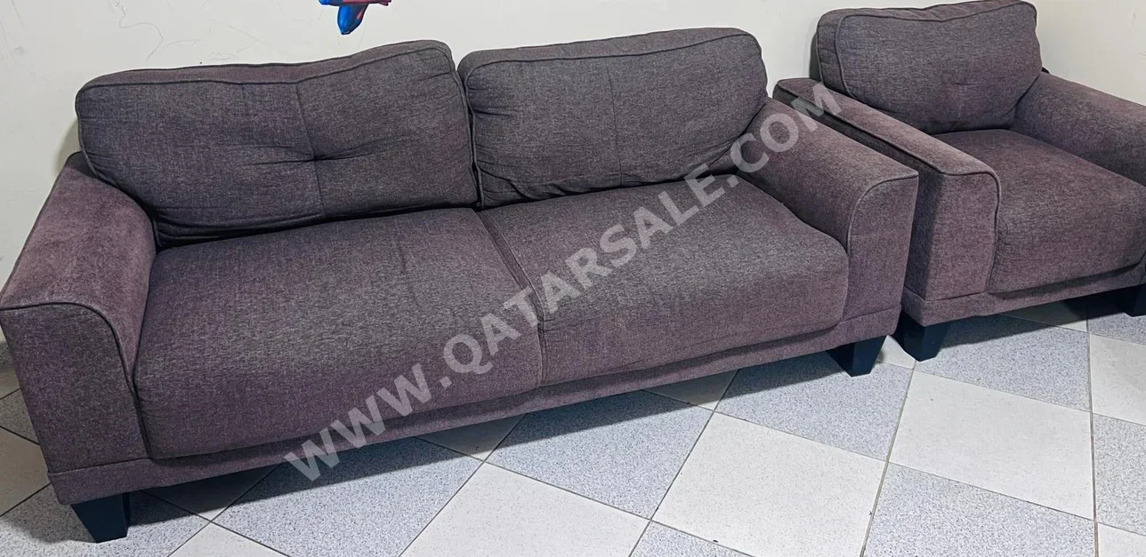 الأرائك والكنب والكراسي طقم كنب  - بني