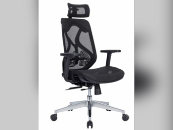 الأرائك والكنب والكراسي كرسي  - جلدية الماتش  - أسود