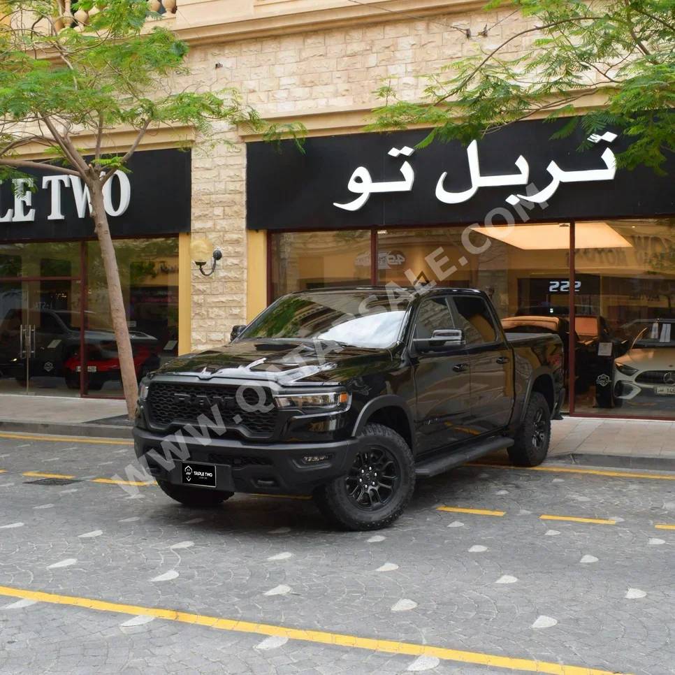 دودج  رام  ريبل اكس  2025  اوتوماتيك  22,600 كم  8 سلندر  دفع رباعي  بيكب  أسود  تحت الضمان