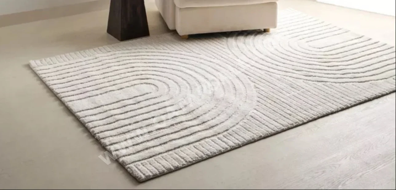 Rugs Polypropylene Beige Medium Custom Rectangle Abstract