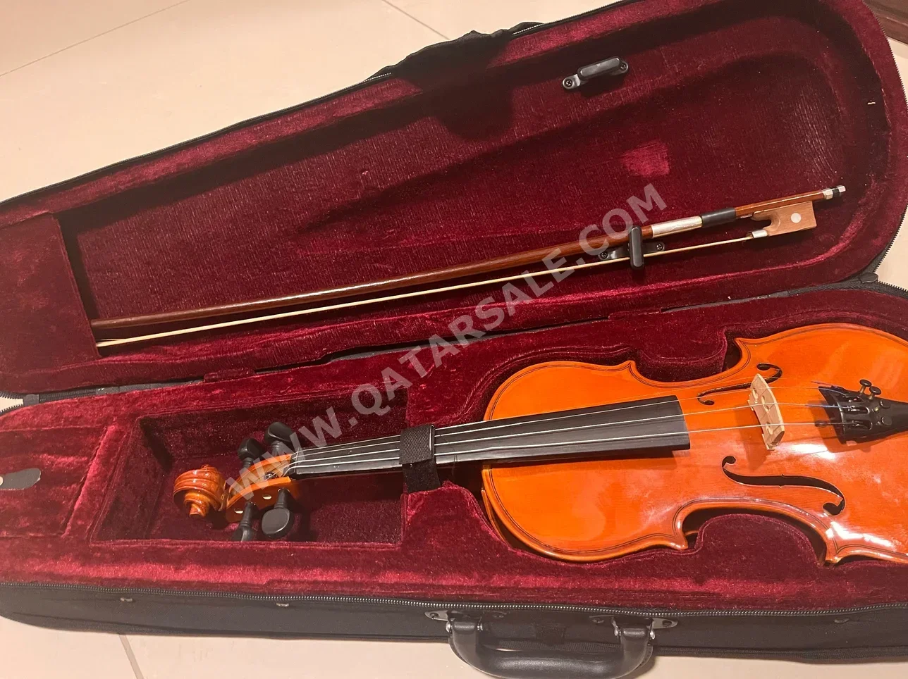 Violin Dark Brown  Qatar  Bag Case Included /  For Kids
