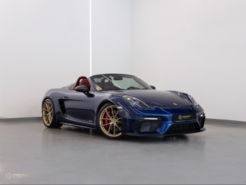 Porsche  718  Spyder  2022  Automatic  9,200 Km  6 Cylinder  Rear Wheel Drive (RWD)  Convertible  Blue  With Warranty