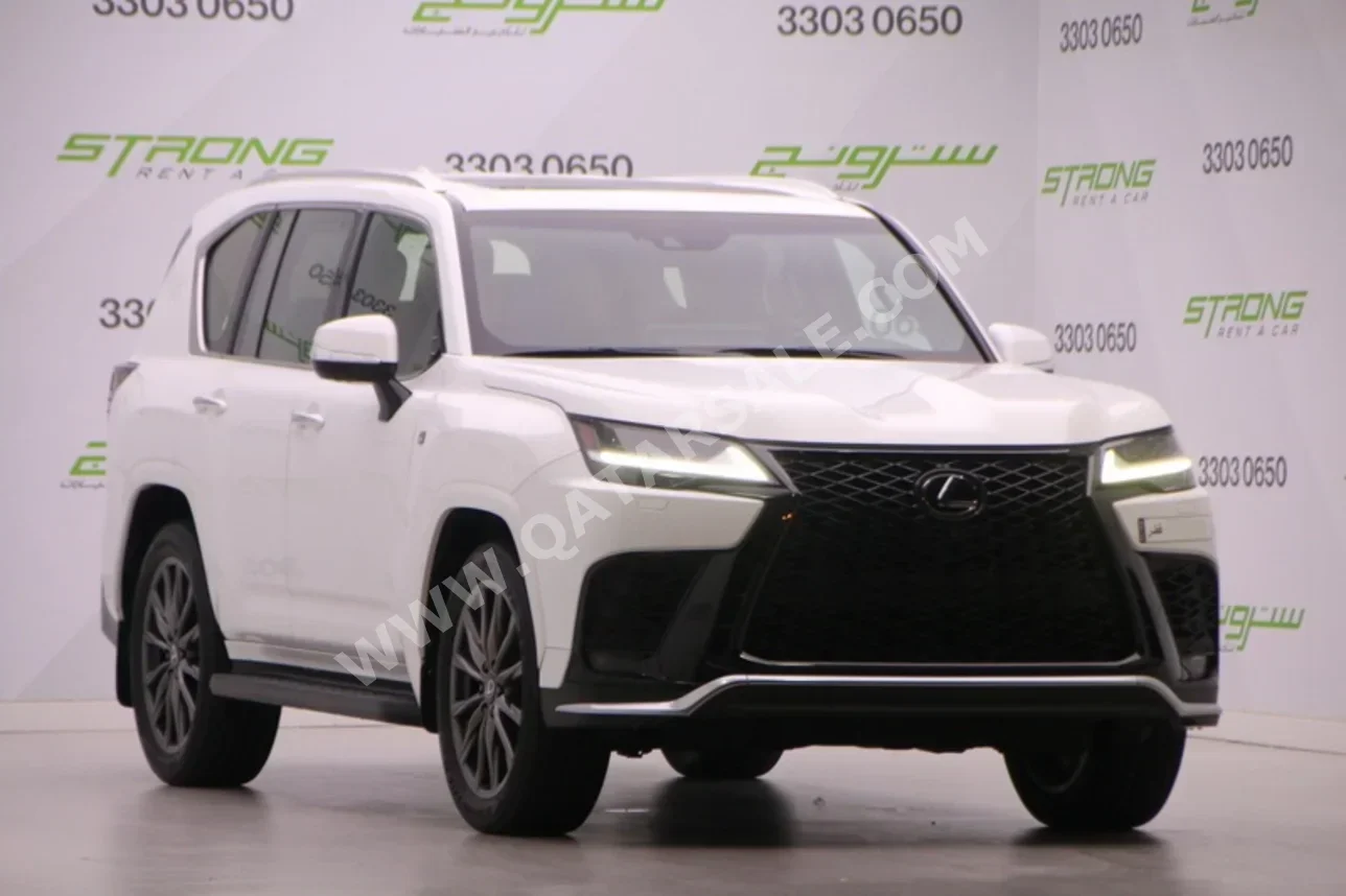 Lexus LX 600 F Sport 2022 Automatic 124,000 Km 6 Cylinder Four Wheel Drive (4WD) SUV White