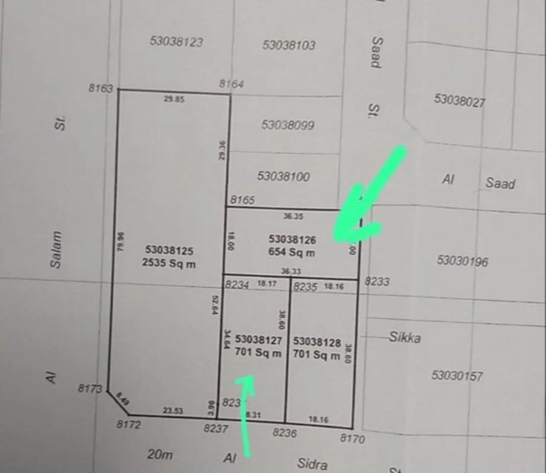 Lands For Sale  in Al Rayyan  - Muaither  -Area Size 701 Square Meter