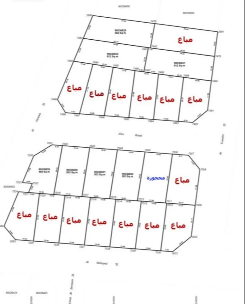 Lands For Sale  in Al Wakrah  - Al Wakrah  -Area Size 503 Square Meter