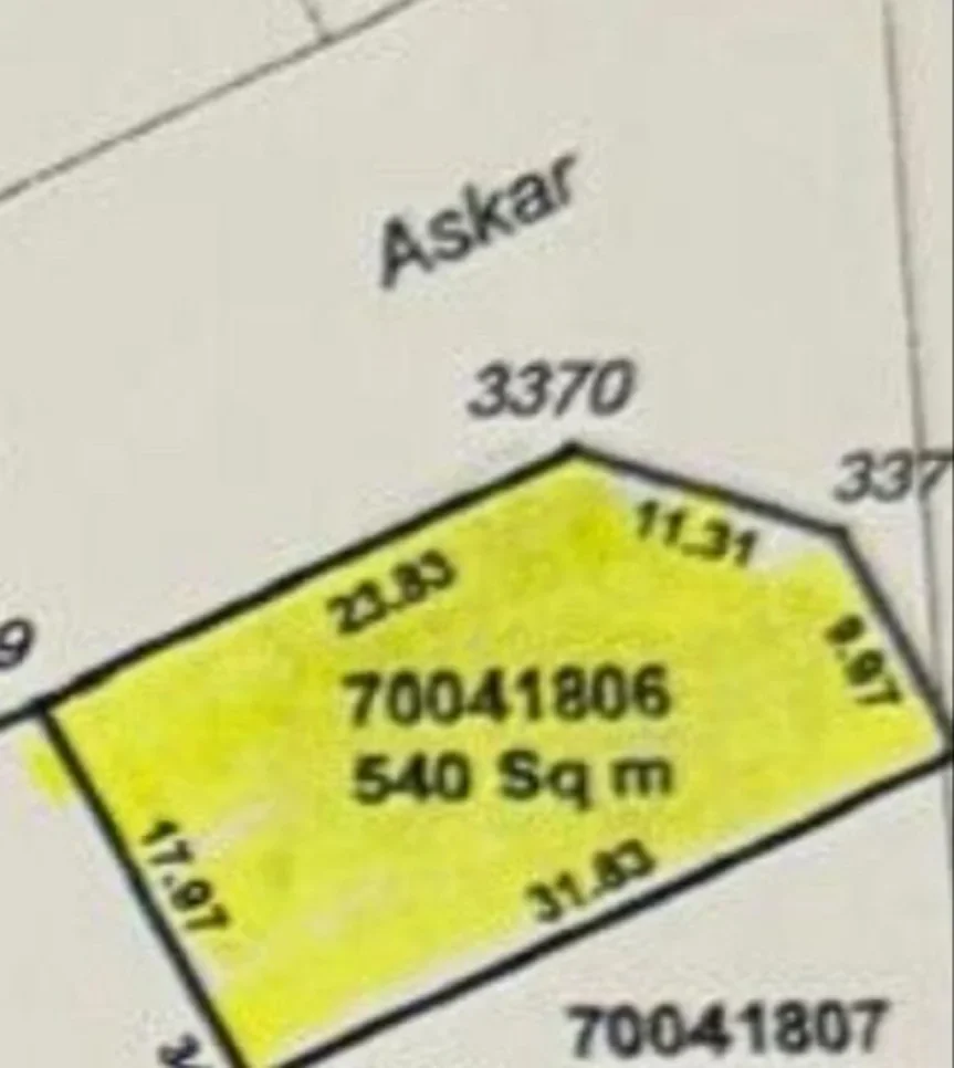 Lands For Sale in Al Daayen - Al Khisah -Area Size 540 Square Meter