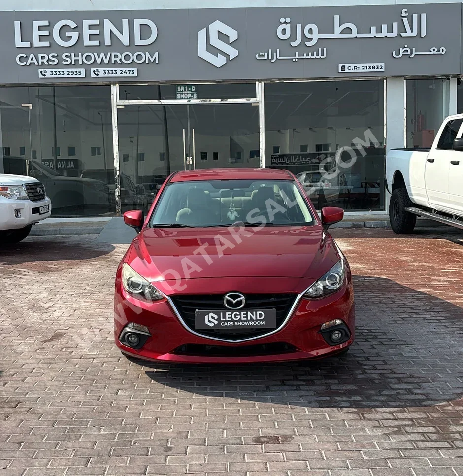 مازدا مازدا 3 2015 اوتوماتيك 143,000 كم 4 سلندر سحب امامي سيدان أحمر