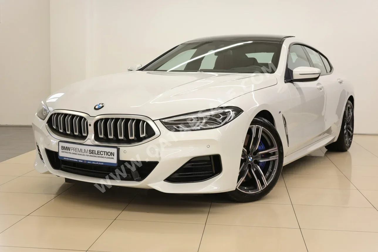 بي ام دبليو الفئة - الثامنة 840 اي غران كوب 2024 اوتوماتيك 3,500 كم 6 سلندر دفع خلفي سيدان أبيض تحت الضمان