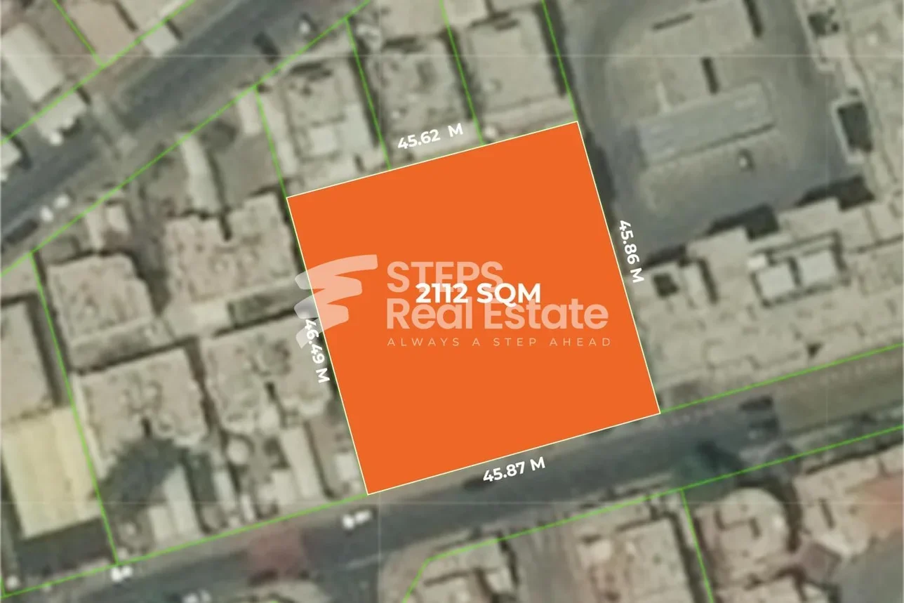 Lands For Sale  in Doha  - Old Airport  -Area Size 2,112 Square Meter