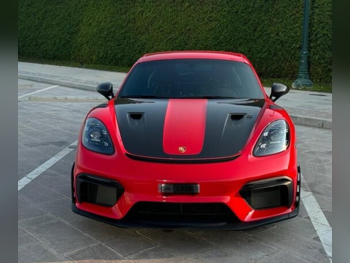 بورش كايمان جي تي 4 ار اس 2025 اوتوماتيك 2,000 كم 6 سلندر دفع كلي مستمر كوبيه \ سبورت أحمر تحت الضمان