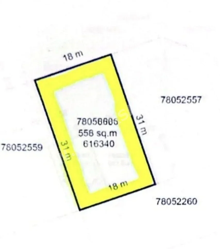 Lands For Sale in Al Shamal - Abo Dhalouf -Area Size 558 Square Meter