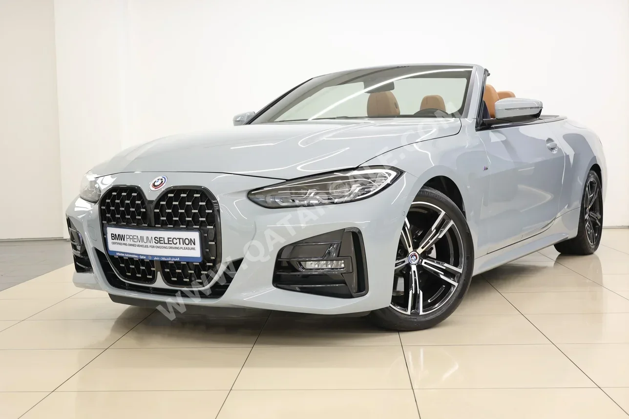 BMW  4-Series  420 I  2024  Automatic  15,000 Km  4 Cylinder  Rear Wheel Drive (RWD)  Convertible  Gray  With Warranty