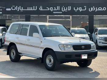 تويوتا  لاند كروزر  جي اكس  2002  عادي  700,000 كم  6 سلندر  دفع رباعي  اس يو في  أبيض
