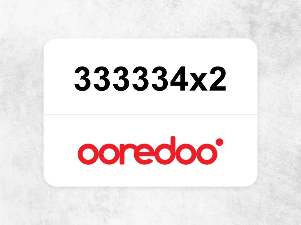 Ooredoo Mobile Phone  333334x2