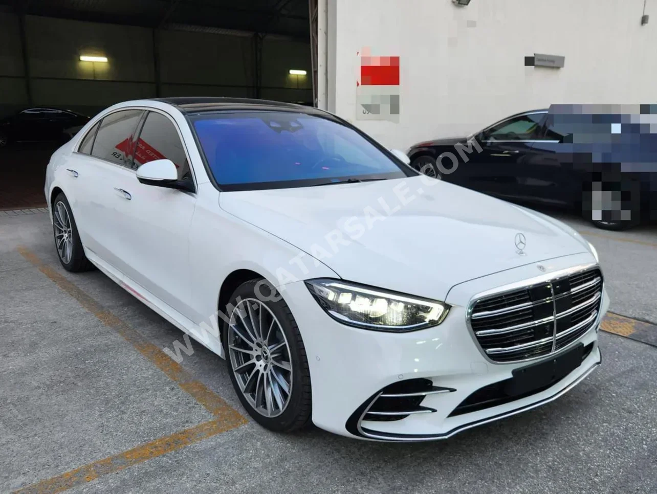 مرسيدس - بنز اس - كلاس 450 2025 اوتوماتيك 13,000 كم 6 سلندر دفع خلفي سيدان أبيض تحت الضمان