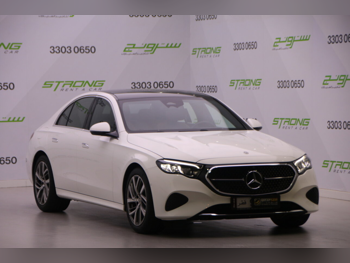 مرسيدس - بنز  اي - كلاس  200  2024  اوتوماتيك  6,000 كم  4 سلندر  دفع خلفي  سيدان  أبيض  تحت الضمان