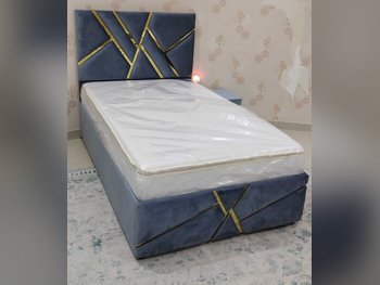 الأسّرة - فردي - اللون الرمادي - متضمنة المرتبة