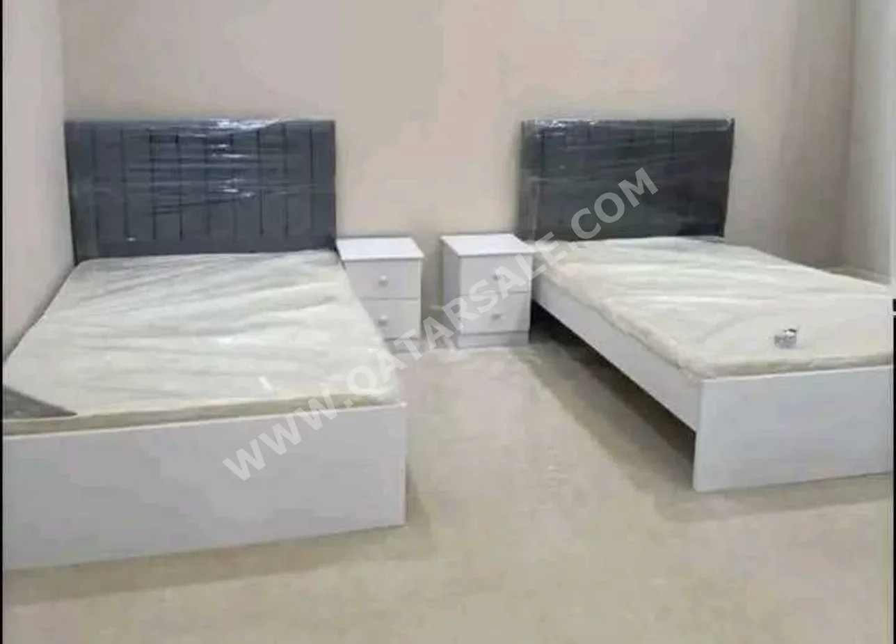 Beds - Queen  - Black  - Mattress Included  - With Bedside Table