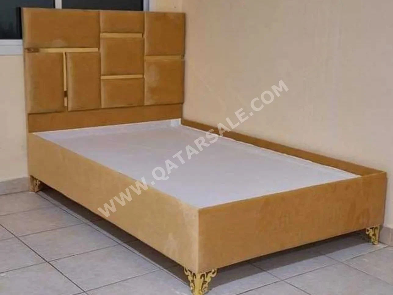 الأسّرة - فردي - الأصفر - متضمنة المرتبة