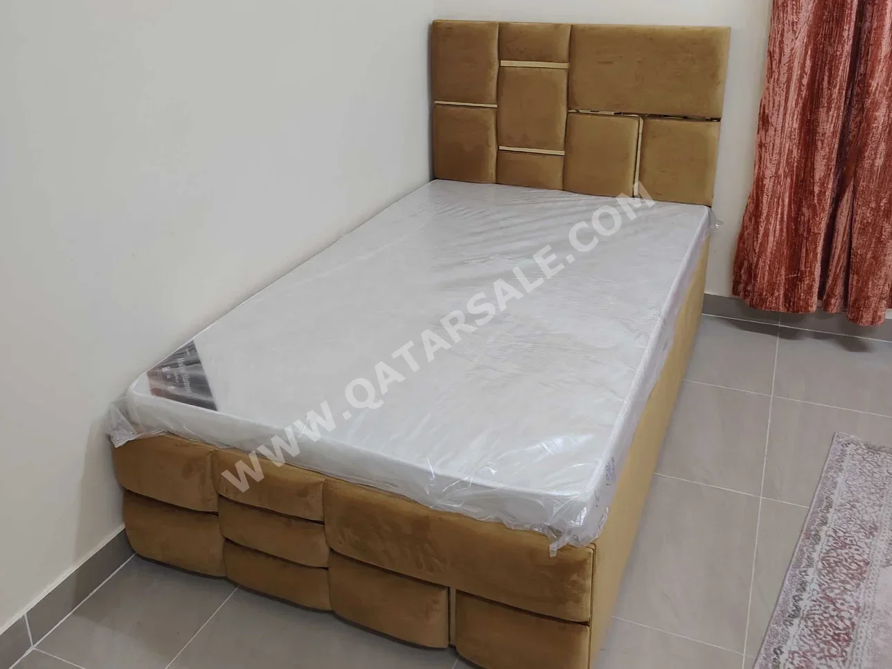 الأسّرة - فردي - الأصفر - متضمنة المرتبة