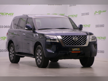 نيسان باترول اس اي 2022 اوتوماتيك 98,900 كم 6 سلندر دفع رباعي اس يو في أزرق غامق