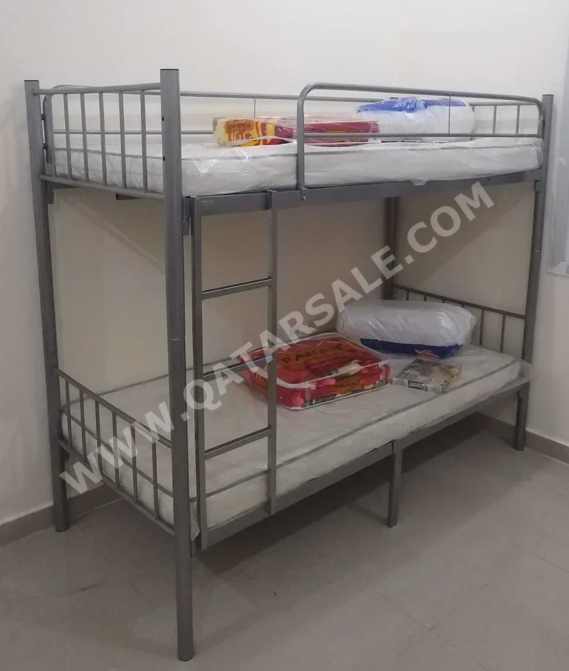 Beds - Double bunk - Gray - Mattress Included