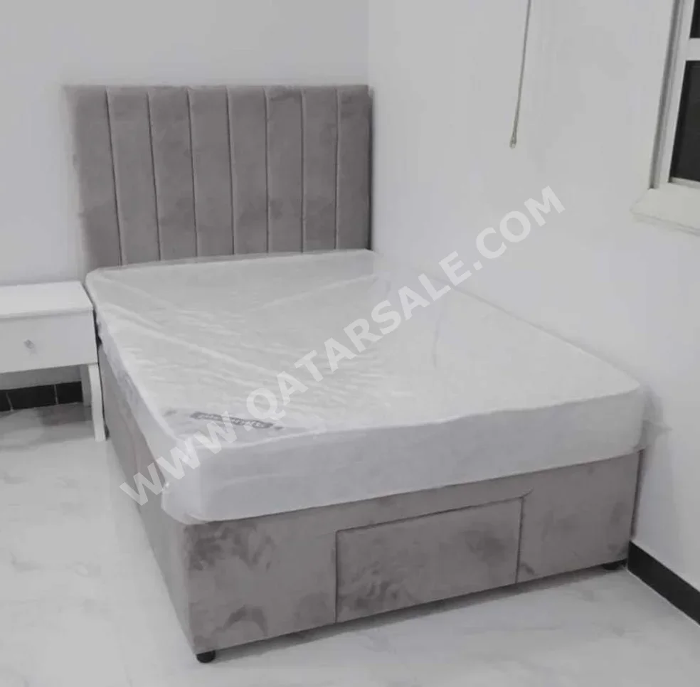 Beds - Single - Gray - Mattress Included