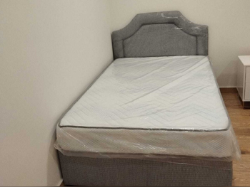 الأسّرة - فردي - اللون الرمادي - متضمنة المرتبة