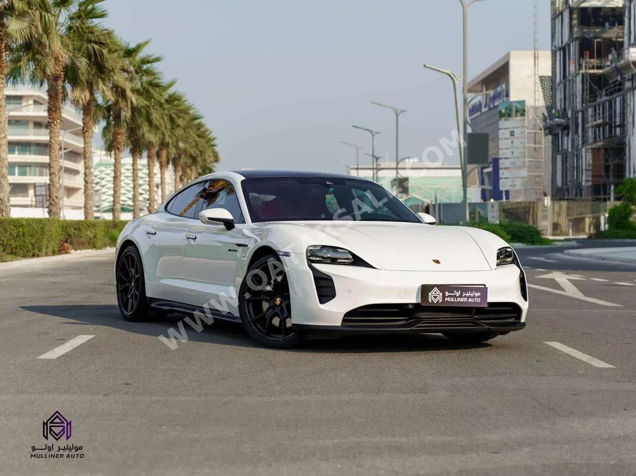بورش تايكن 2022 اوتوماتيك 43,000 كم 0 سلندر دفع خلفي سيدان أبيض تحت الضمان