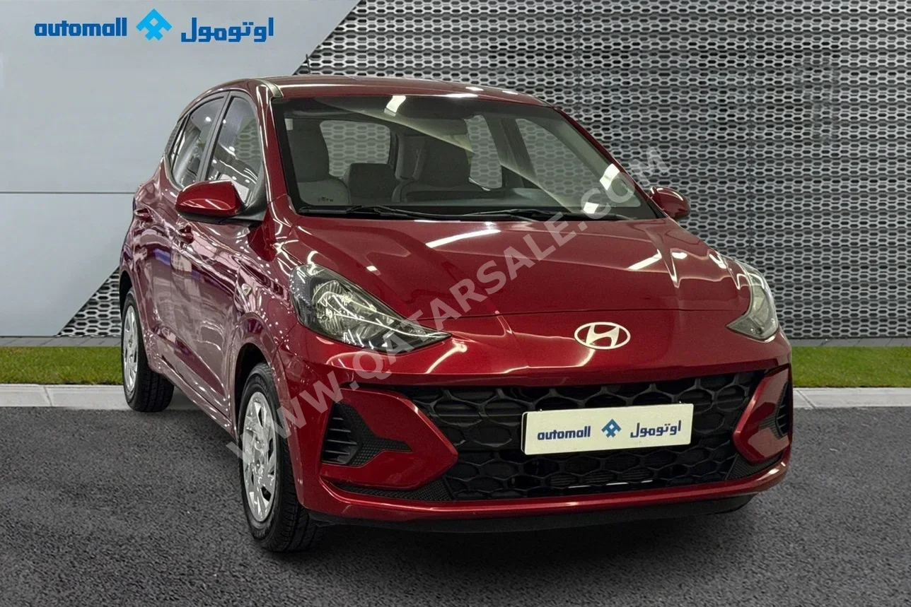 هيونداي  اي  10  2024  اوتوماتيك  59,451 كم  4 سلندر  سحب امامي  هاتشباك  أحمر  تحت الضمان