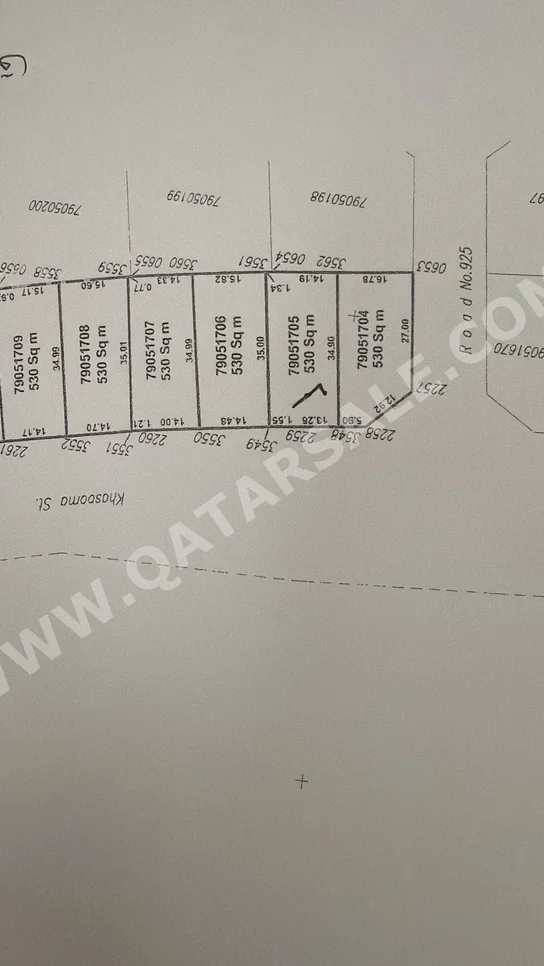 Lands For Sale  in Al Shamal  - Al Ruwais  -Area Size 530 Square Meter