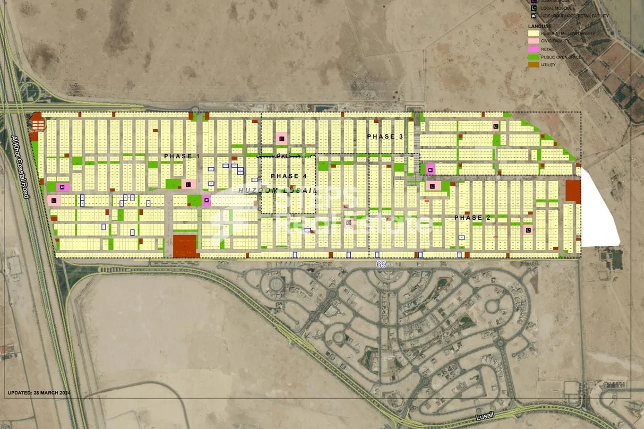 Lands For Sale in Lusail -Area Size 480 Square Meter