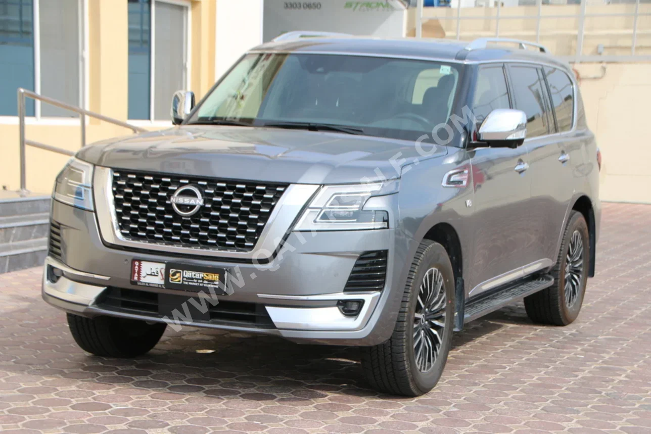 Nissan  Patrol  Platinum  2022  Automatic  53,000 Km  6 Cylinder  Four Wheel Drive (4WD)  SUV  Gray  With Warranty