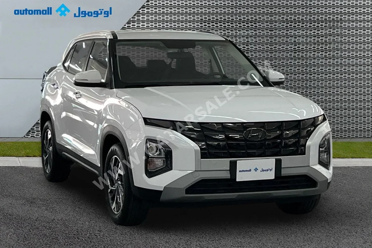 هيونداي كريتا ديلوكس 2025 اوتوماتيك 3,542 كم 4 سلندر سحب امامي اس يو في أبيض تحت الضمان