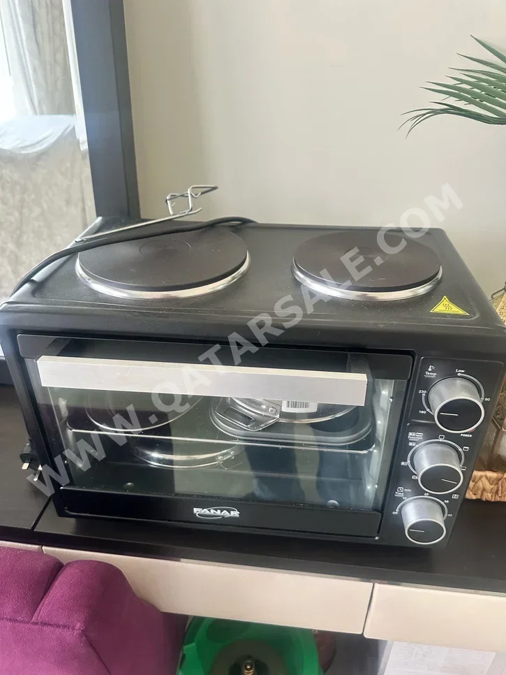 FANAR ELECTRIC OVEN WITH 2 HOT PLATES 45L 2000W / Single Oven / Electric Black Soft Close Door Timer With Delivery