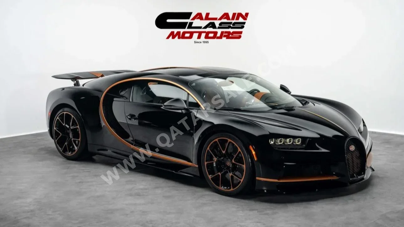 بوغـاتي شيرون 2023 اوتوماتيك 1,040 كم 16 سلندر دفع كلي مستمر كوبيه \ سبورت أسود