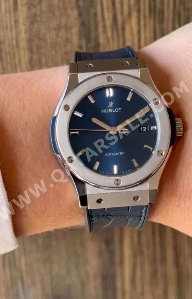 ساعات - هوبلو - ساعات ميكانيكية - أزرق - ساعات رجالي