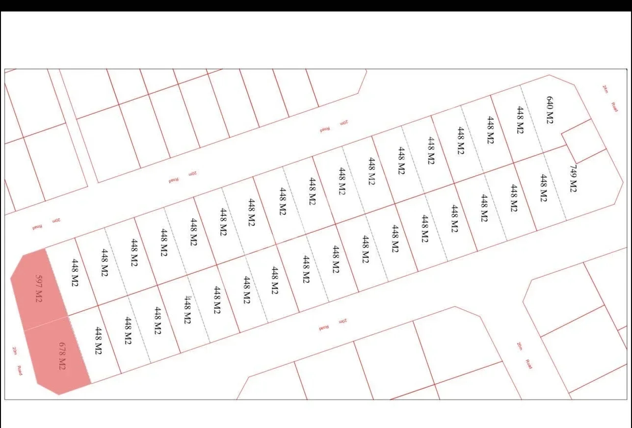 اراضي للبيع في الوكرة - الوكير -المساحة 448 متر مربع