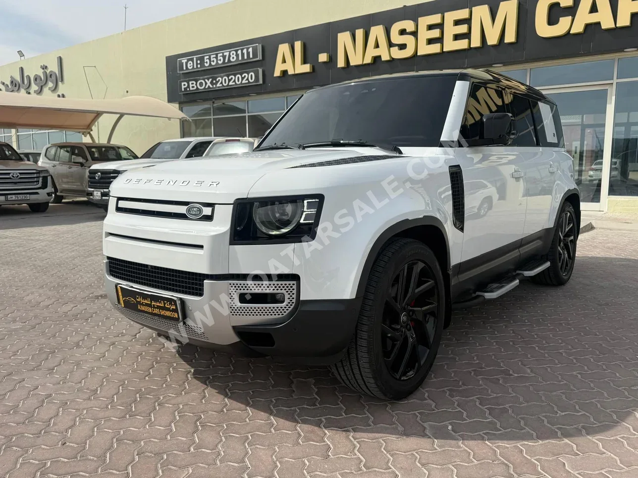 لاند روفر ديفيندر 110 اس اي 2024 اوتوماتيك 34,000 كم 4 سلندر دفع رباعي اس يو في أبيض تحت الضمان