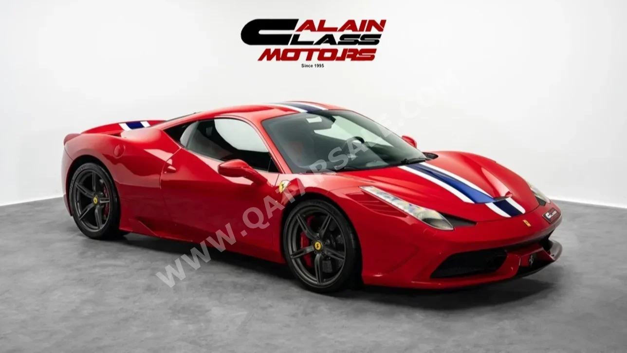 فيراري 458 اسبيشل 2014 اوتوماتيك 29,535 كم 8 سلندر دفع خلفي كوبيه \ سبورت أحمر