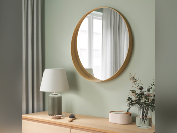 المرايا مرآة فوق خزنة مستدير بنى