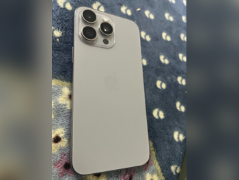 هواتف نقالة ابل - ايفون 15 - برو ماكس - تيتانيوم طبيعي - 8 جيجابايت