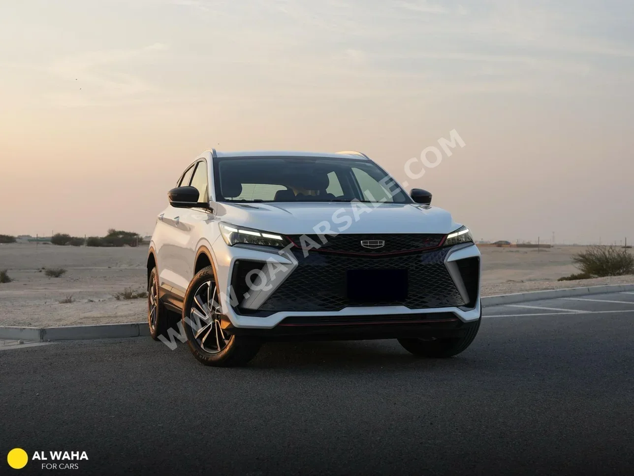 جيلي كوول راي 2024 اوتوماتيك 38,120 كم 4 سلندر سحب امامي اس يو في أبيض تحت الضمان