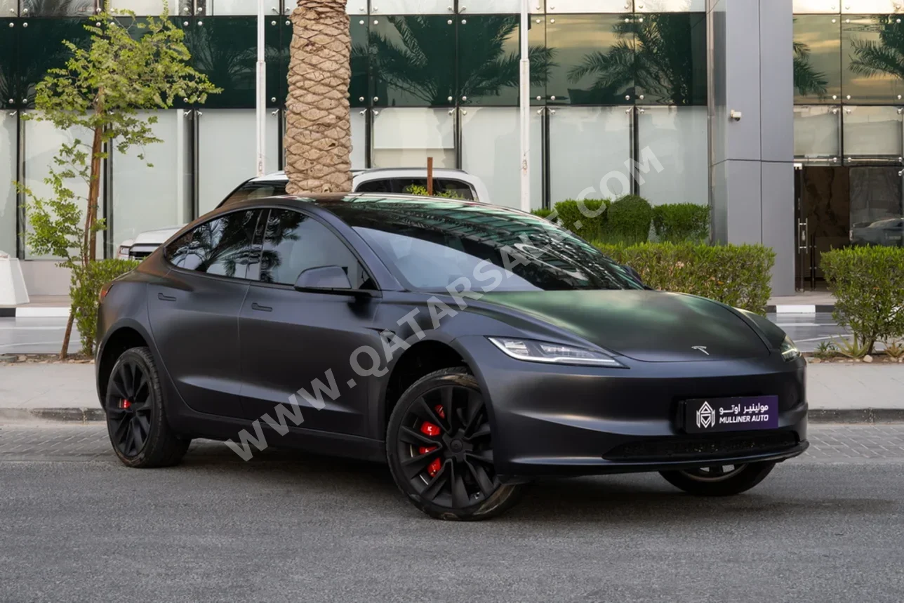 Tesla Model 3 2024 Automatic 49,000 Km 0 Cylinder All Wheel Drive (AWD) Sedan Gray Matte