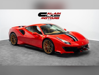 Ferrari  488  Pista  2019  Automatic  8,641 Km  8 Cylinder  Rear Wheel Drive (RWD)  Coupe / Sport  Red