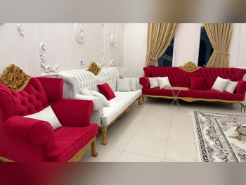 الأرائك والكنب والكراسي طقم كنب - أبيض